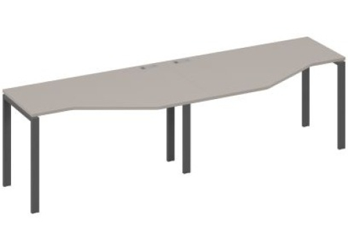 Рабочая станция эргономичная (2х140) Мира Нумо, цвет мокко премиум + антрацит