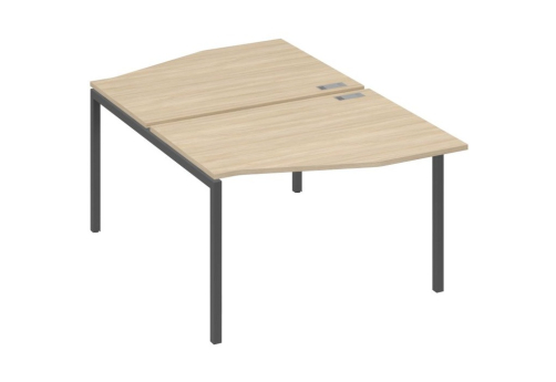 Рабочая станция эргономичная 2х120 Техно Мира Лофт, цвет дуб скандинавский + антрацит