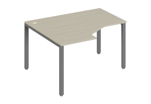 Эргономичный стол левый, цвет светлый дуб