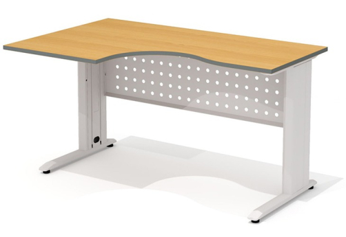 Стол эргономичный на металлокаркасе левый Колибри, цвет ольха