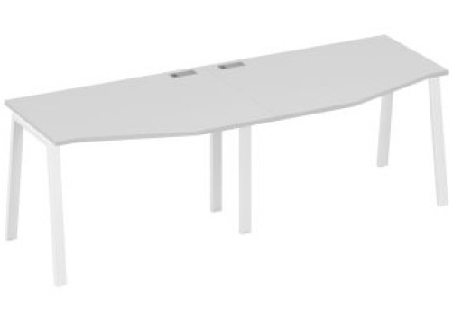 Рабочая станция эргономичная (2х120) Мира Нумо, цвет серый + белый