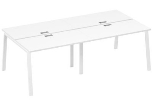 Рабочая станция 4х120 Мира Трио, цвет белый премиум + белый