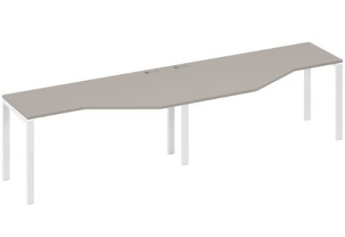Рабочая станция эргономичная (2х160) Мира Нумо, цвет мокко премиум + белый
