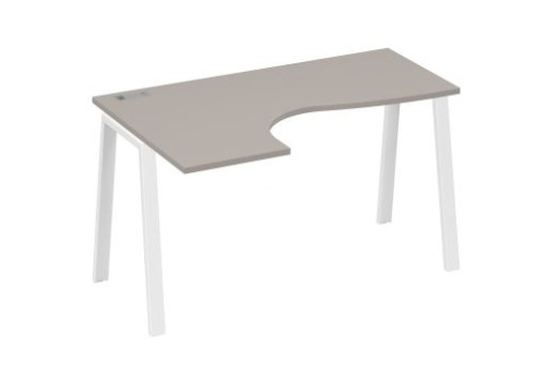 Стол эргономичный левый Мира Трио, цвет мокко премиум + белый