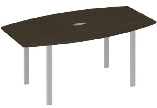 Стол для переговоров фигурный Мира Нумо, цвет венге + серый