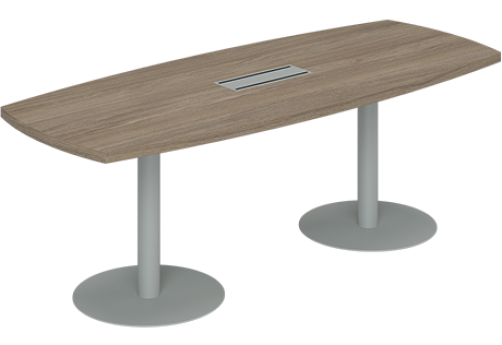 Стол для переговоров с кабель-каналом Камелот, цвет темный дуб