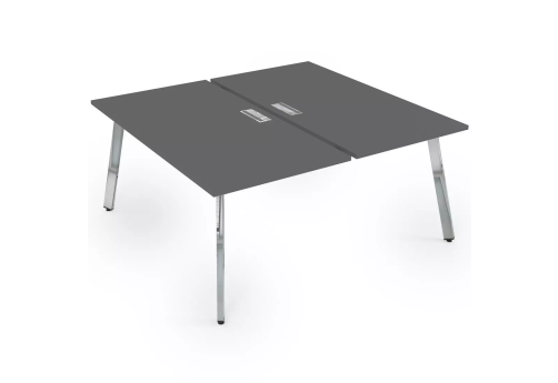 Стол на 2 рабочих места, цвет графит