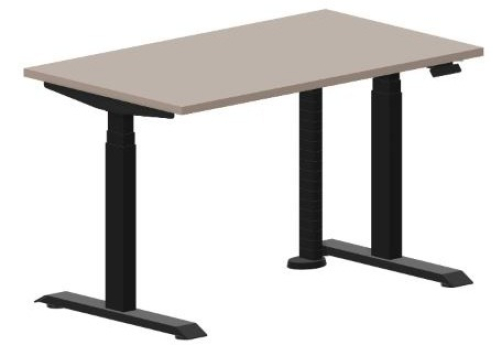Стол регулируемой высоты Бенет, цвет тортора + черный