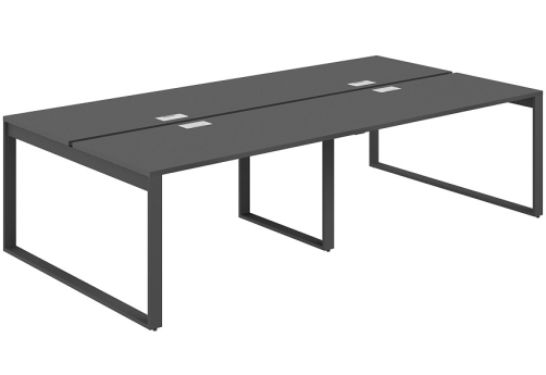 Рабочая станция с лючком Фламинго, цвет антрацит + антрацит