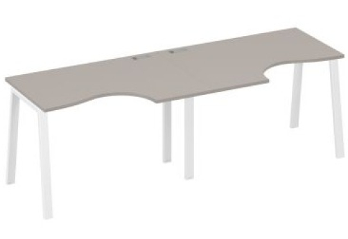 Станция рабочая эргономичная 2х120 Мира Трио, цвет мокко премиум + белый