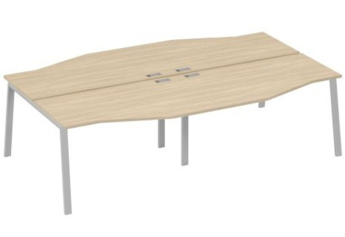 Рабочая станция эргономичная (4х140) Мира Нумо, цвет дуб скандинавский + серый