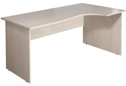 Стол криволинейный правый, цвет дуб молочный