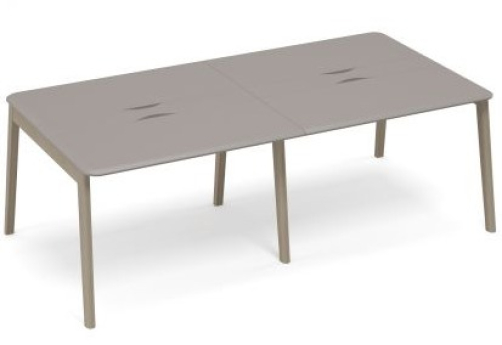 Стол для переговоров с кабель-каналом Види Вуд, цвет мокко