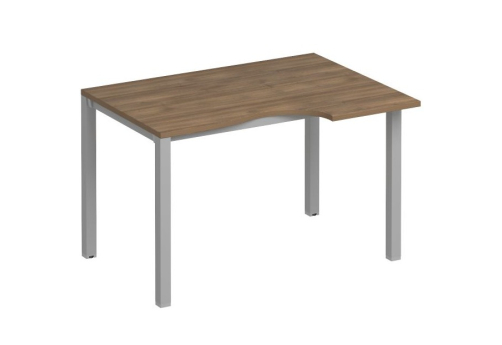 Стол эргономичный правый Прайм Металл 50, цвет шамони темный + серый