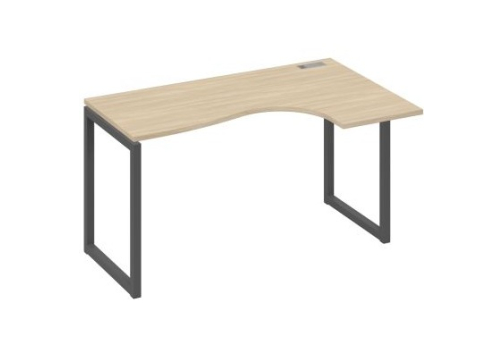 Стол эргономичный правый Мира Одри, цвет дуб скандинавский + антрацит