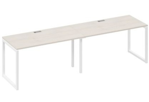 Рабочая станция (2х140) Мира Одри, цвет дуб шамони + белый
