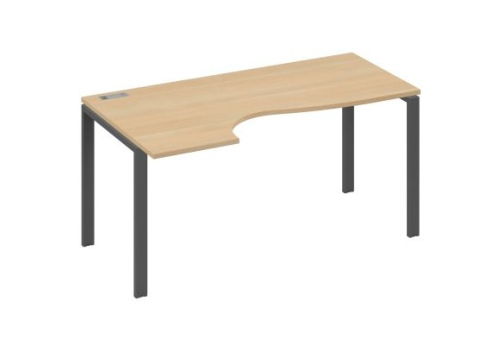 Стол эргономичный левый Мира Нумо, цвет натуральный дуб + антрацит