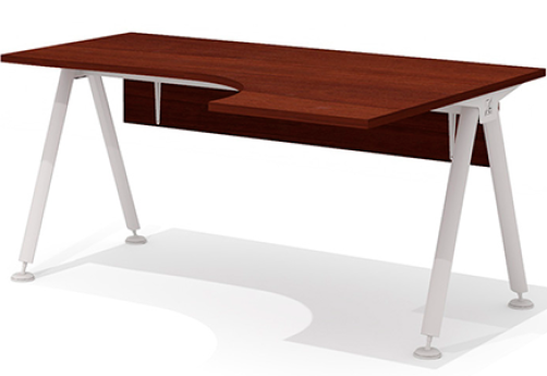 Стол эргономичный на металлокаркасе правый Джерси, цвет орех