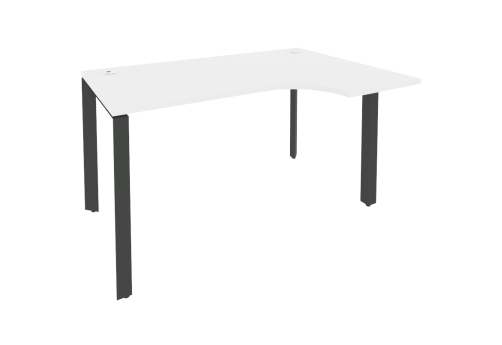 Стол эргономичный правый, цвет белый