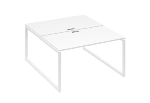 Рабочая станция (2х140) Мира Одри, цвет белый премиум + белый