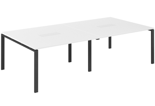 Стол переговорный Индиго Сет, цвет белый + антрацит
