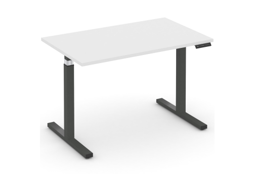 Стол электроподъемный, антрацит + белый бриллиант