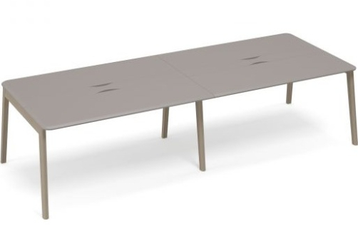 Стол для переговоров с кабель-каналом Види Вуд, цвет мокко