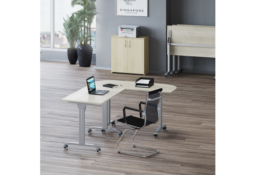 Стол складной мобильный и стол радиусный складной мобильный Ромео, цвет клен