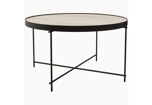 Стол журнальный круглый Винси 2, цвет слоновая кость