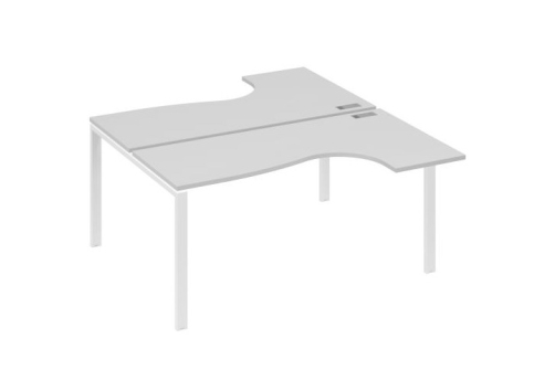 Рабочая станция эргономичная (2х160) Мира Нумо, цвет серый + белый