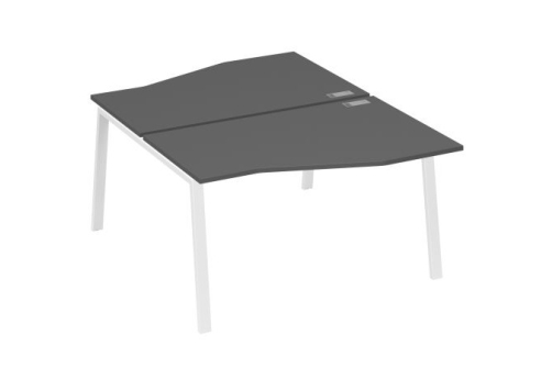 Станция рабочая эргономичная 2х140 Мира Трио, цвет антрацит премиум + белый