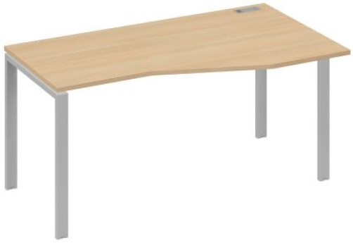 Стол эргономичный правый Мира Нумо, цвет натуральный дуб + серый