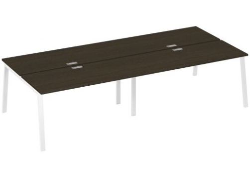 Рабочая станция 4х160 Мира Трио, цвет венге + белый