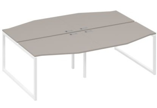 Рабочая станция эргономичная (4х120) Мира Одри, цвет мокко премиум + белый