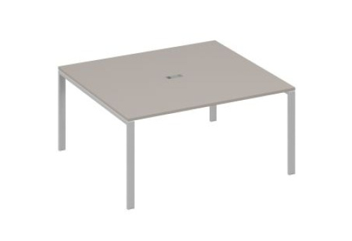 Стол для переговоров прямоугольный Мира Нумо, цвет мокко премиум + серый