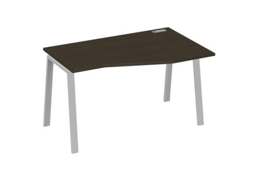 Стол эргономичный правый 140 Мира Трио, цвет венге + серый
