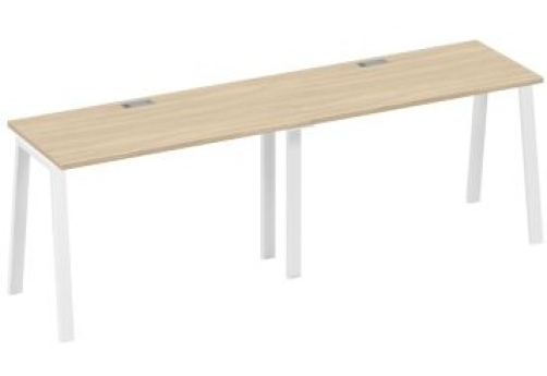 Рабочая станция 2х120 Мира Трио, цвет дуб скандинавский + белый