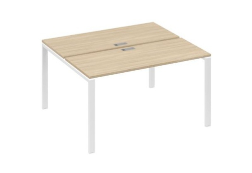 Рабочая станция (2х140) Мира Нумо, цвет дуб скандинавский + белый