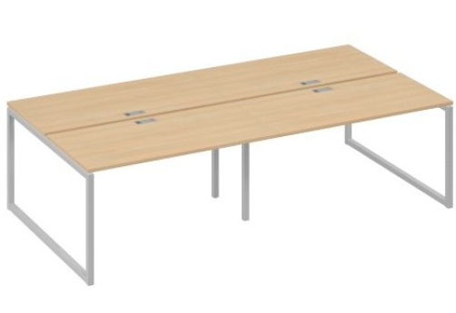 Рабочая станция (4х140) Мира Одри, цвет натуральный дуб + серый