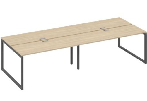 Рабочая станция (4х160) Мира Одри, цвет дуб скандинавский + антрацит