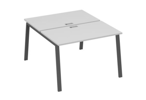 Рабочая станция 2х120 Мира Трио, цвет серый + антрацит