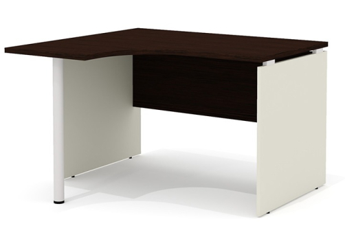 Стол рабочий эргономичный с опорой (левый) Некста, цвет венге + беж