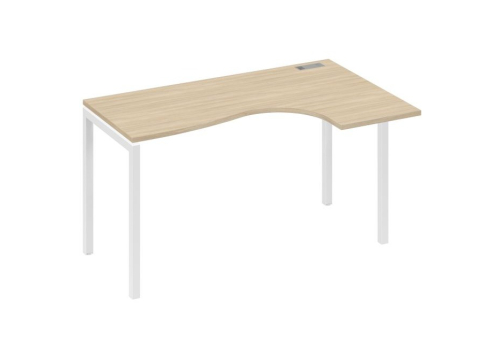 Стол эргономичный правый Классика Мира Лофт, цвет дуб скандинавский + белый