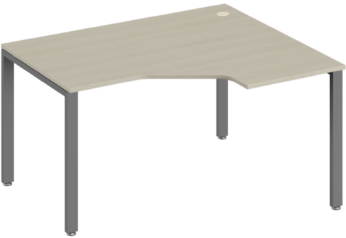 Эргономичный стол правый, цвет светлый дуб