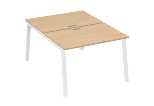 Рабочая станция 2х120 Мира Трио, цвет натуральный дуб + белый