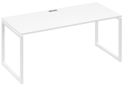 Стол письменный Мира Одри, цвет белый премиум + белый