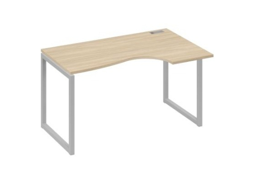 Стол эргономичный правый Мира Одри, цвет дуб скандинавский + серый