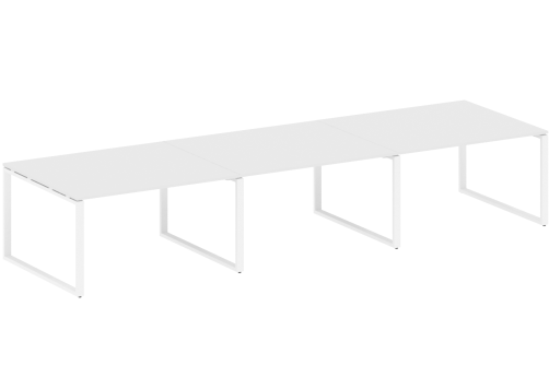 Стол для переговоров (3 столешницы), цвет белый