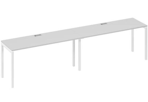 Рабочая станция 2х160 Мира Лофт, цвет серый + белый