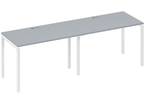 Рабочая станция 2х120 Мира Лофт, цвет серый + белый
